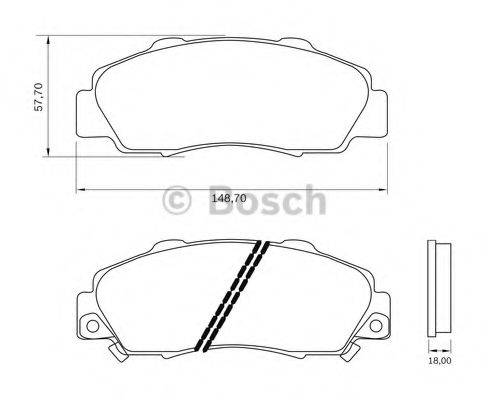 BOSCH 0986BB0205 Комплект гальмівних колодок, дискове гальмо