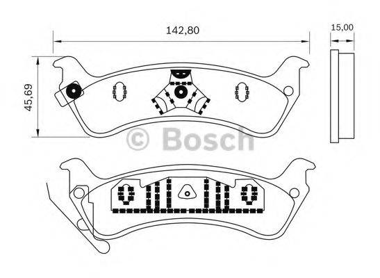 BOSCH 0986BB0561 Комплект гальмівних колодок, дискове гальмо