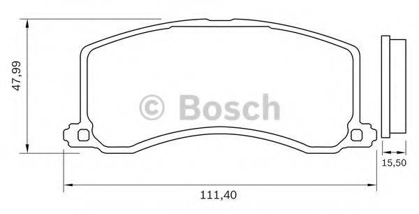 BOSCH 0986BB0579 Комплект гальмівних колодок, дискове гальмо