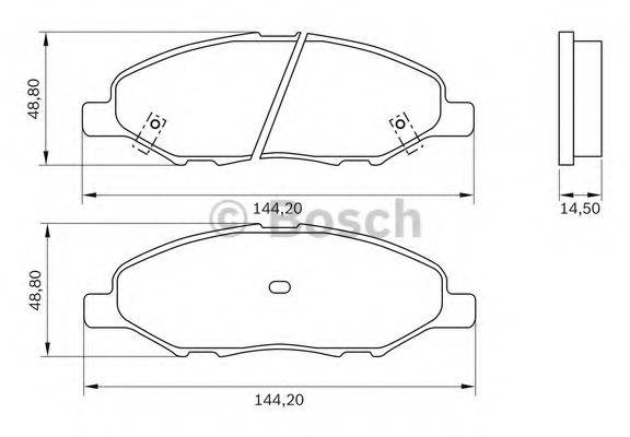 BOSCH 0986BB0961 Комплект гальмівних колодок, дискове гальмо