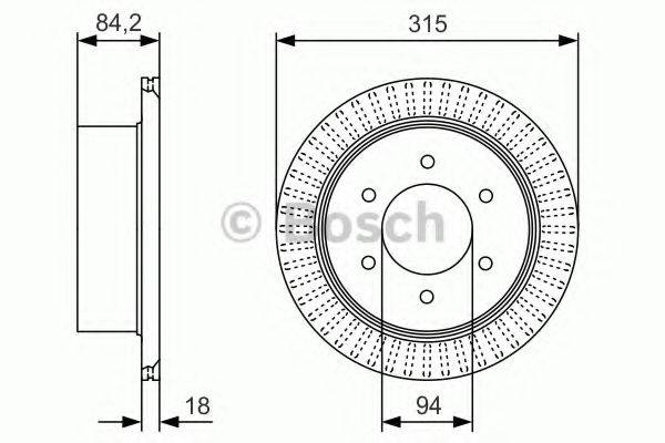 BOSCH 0986479C32 гальмівний диск