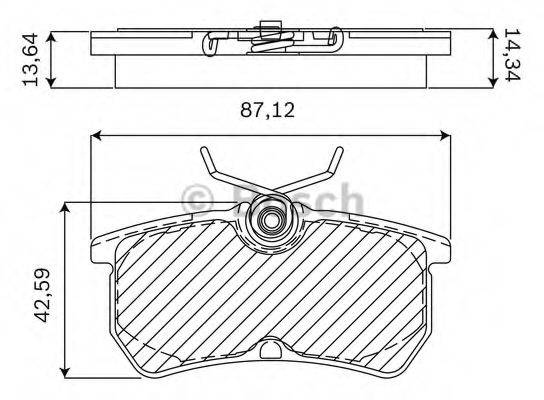 BOSCH F03B050071 Комплект гальмівних колодок, дискове гальмо