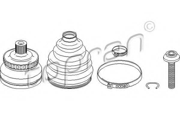 TOPRAN 111727 Шарнірний комплект, приводний вал