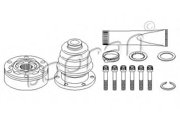 TOPRAN 102622 Шарнірний комплект, приводний вал