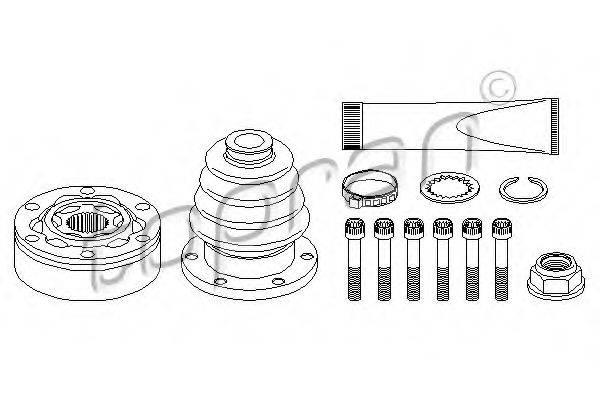 TOPRAN 108117 Шарнірний комплект, приводний вал
