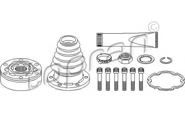 TOPRAN 108356 Шарнірний комплект, приводний вал