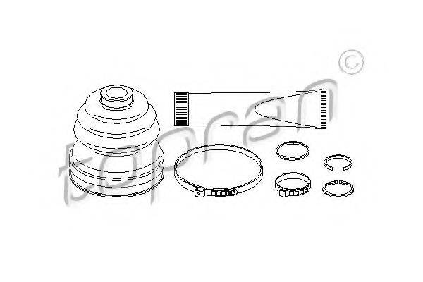 TOPRAN 111636 Комплект пильника, приводний вал