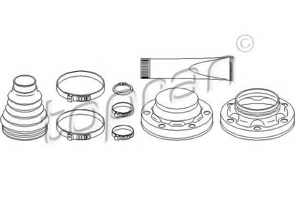 TOPRAN 111671 Комплект пильника, приводний вал