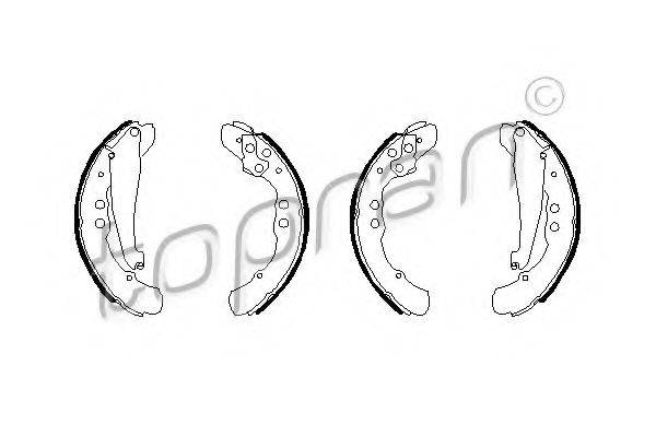 TOPRAN 103532 Комплект гальмівних колодок