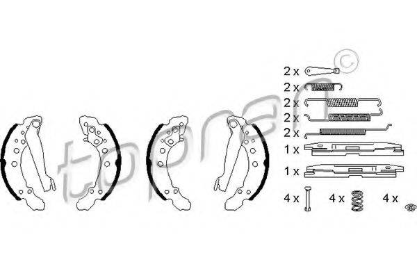 TOPRAN 110298 Комплект гальмівних колодок