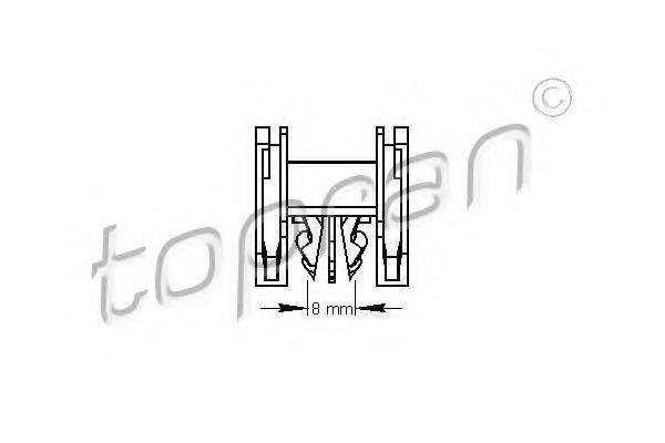 TOPRAN 111490 Затискач, молдинг / захисна накладка