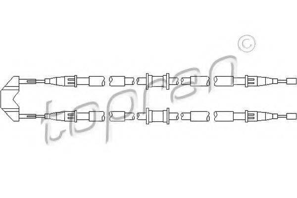 TOPRAN 207374 Трос, стоянкова гальмівна система