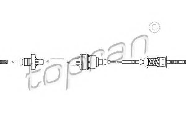 TOPRAN 206560 Трос, управління зчепленням