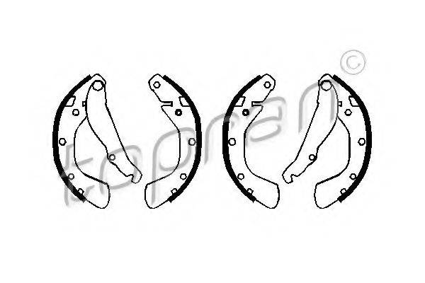 TOPRAN 202459 Комплект гальмівних колодок