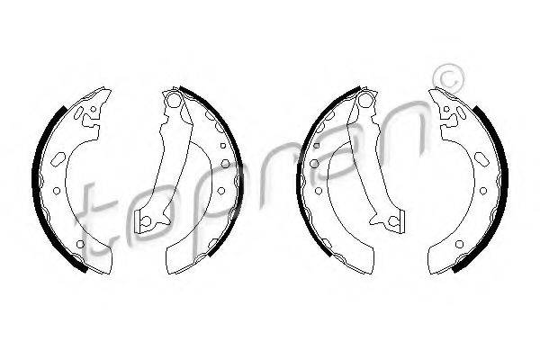TOPRAN 301313 Комплект гальмівних колодок