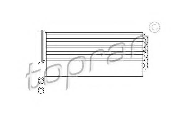 TOPRAN 302109 Теплообмінник, опалення салону