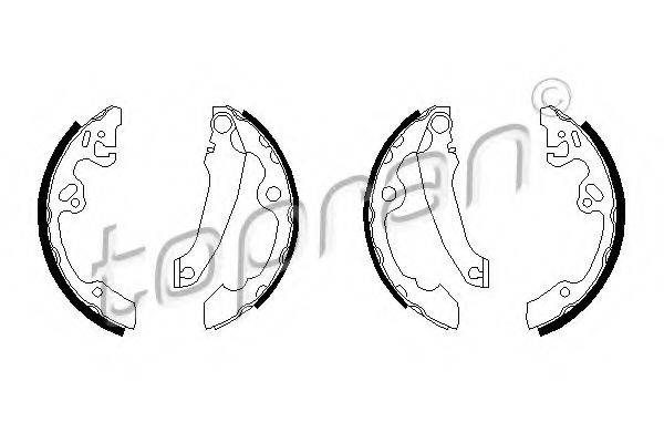 TOPRAN 301306 Комплект гальмівних колодок