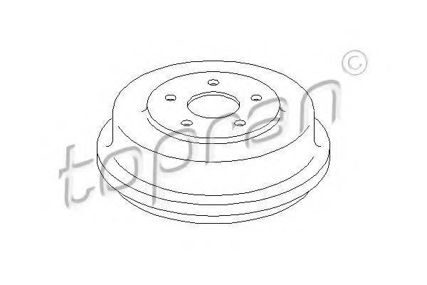 TOPRAN 302250 Гальмівний барабан