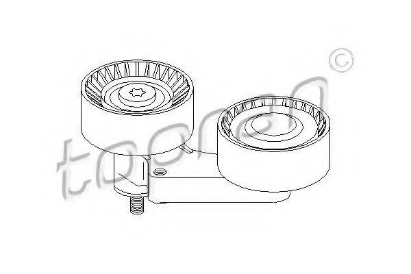 TOPRAN 500255 Натяжний ролик, полікліновий ремінь