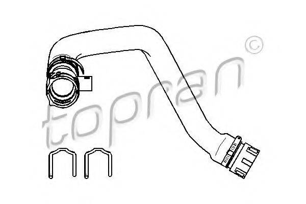 TOPRAN 501567 Шланг радіатора