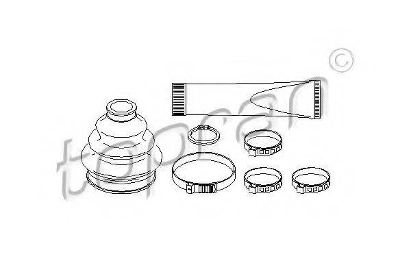 TOPRAN 500584 Комплект пильника, приводний вал
