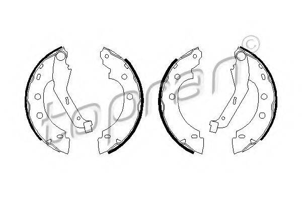 TOPRAN 700603 Комплект гальмівних колодок