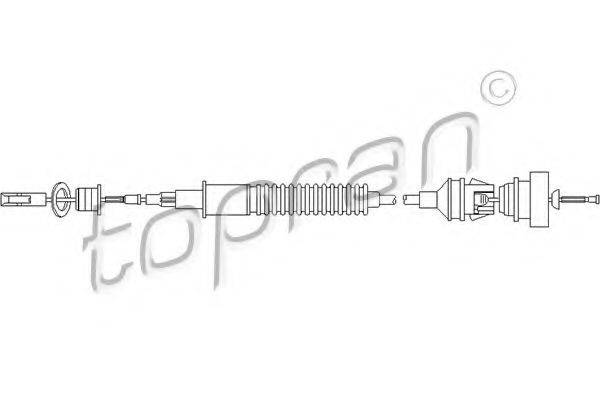 TOPRAN 722109 Трос, управління зчепленням