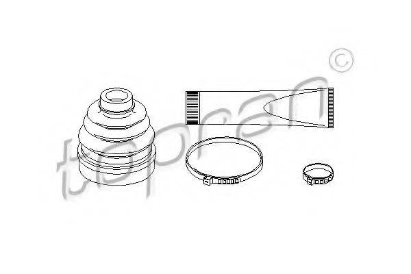 TOPRAN 721147 Комплект пильника, приводний вал