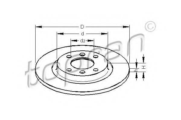 TOPRAN 722456 гальмівний диск