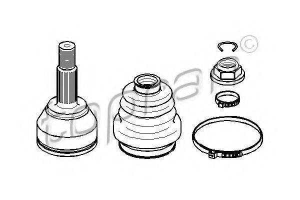 TOPRAN 304002 Шарнірний комплект, приводний вал