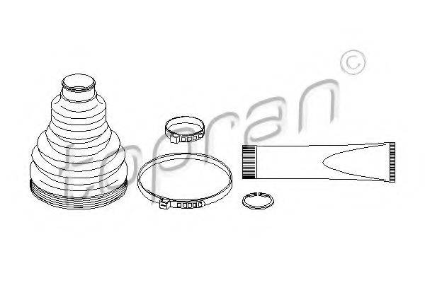 TOPRAN 113002 Комплект пильника, приводний вал