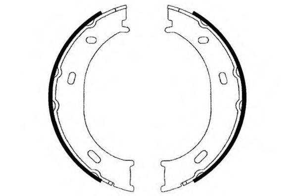 E.T.F. 090574 Комплект гальмівних колодок, стоянкова гальмівна система