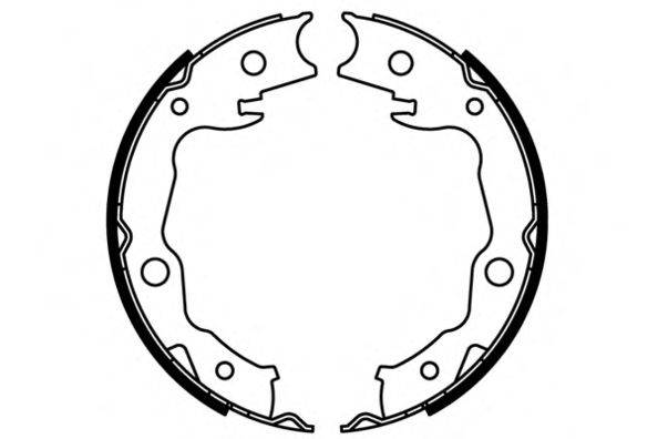 E.T.F. 090705 Комплект гальмівних колодок; Комплект гальмівних колодок, стоянкова гальмівна система