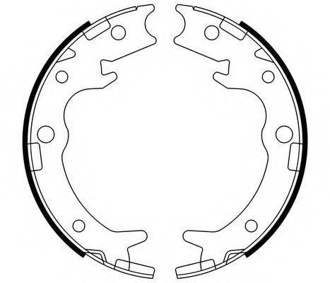 E.T.F. 090713 Комплект гальмівних колодок; Комплект гальмівних колодок, стоянкова гальмівна система