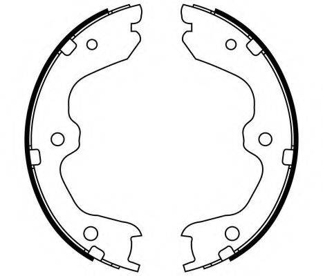 E.T.F. 090717 Комплект гальмівних колодок; Комплект гальмівних колодок, стоянкова гальмівна система
