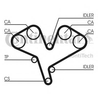 CONTITECH CT990K1 Комплект ременя ГРМ