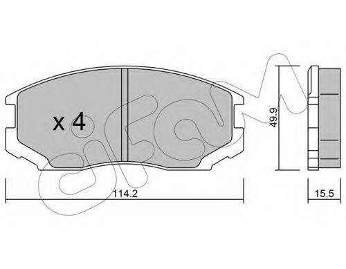 CIFAM 8222210 Комплект гальмівних колодок, дискове гальмо