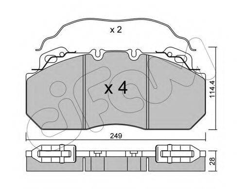 CIFAM 8225890 Комплект гальмівних колодок, дискове гальмо