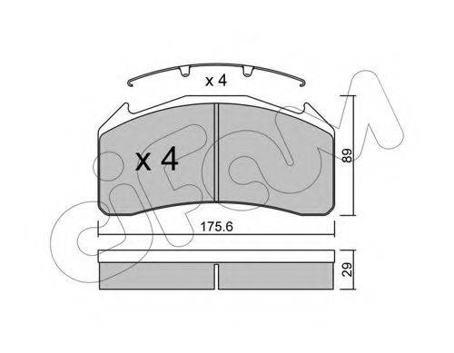 CIFAM 8225910 Комплект гальмівних колодок, дискове гальмо