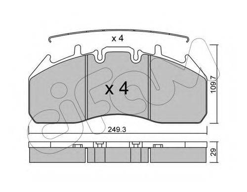 CIFAM 8228090 Комплект гальмівних колодок, дискове гальмо