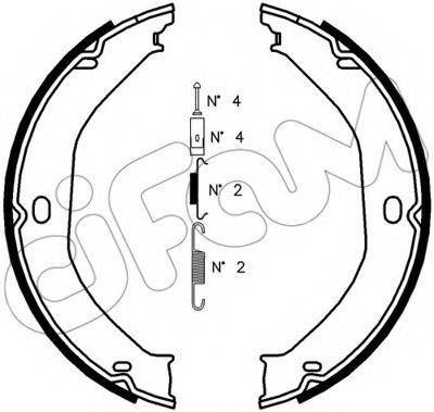 CIFAM 153360K Комплект гальмівних колодок, стоянкова гальмівна система