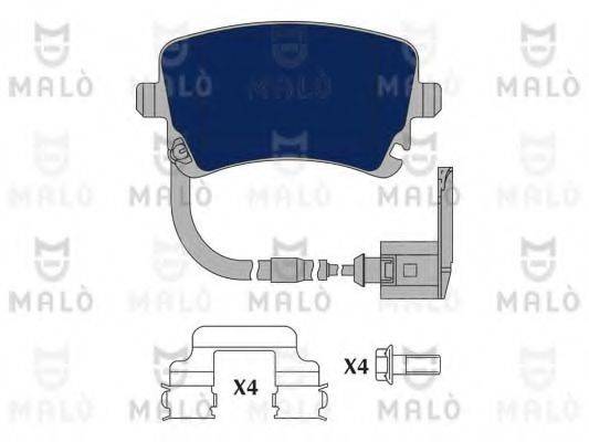 MALO 1050788 Комплект гальмівних колодок, дискове гальмо