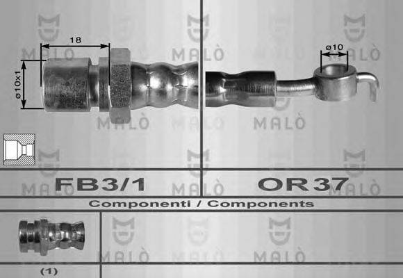 MALO 80017 Гальмівний шланг