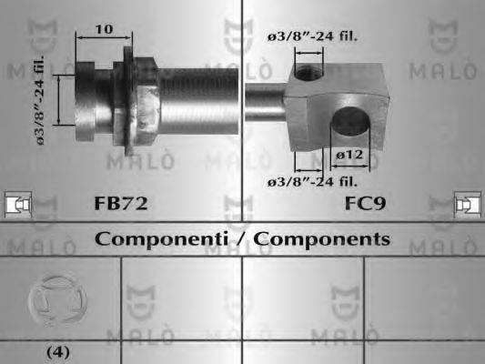 MALO 80033 Гальмівний шланг