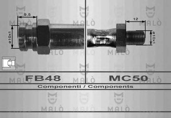 MALO 80045 Гальмівний шланг