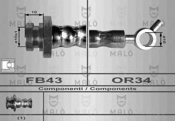 MALO 80106 Гальмівний шланг