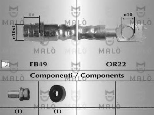 MALO 80172 Гальмівний шланг