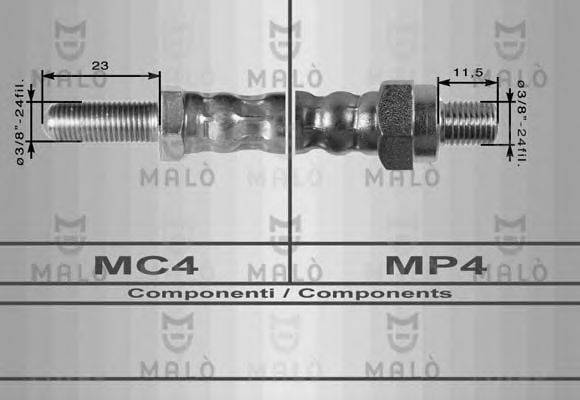 MALO 8025 Гальмівний шланг