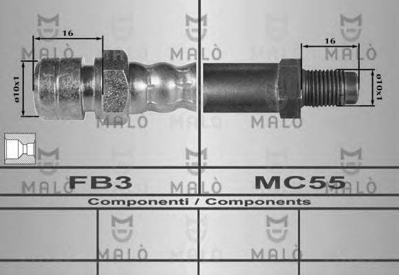 MALO 80299 Гальмівний шланг