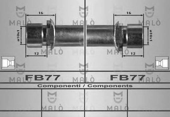 MALO 80373 Гальмівний шланг